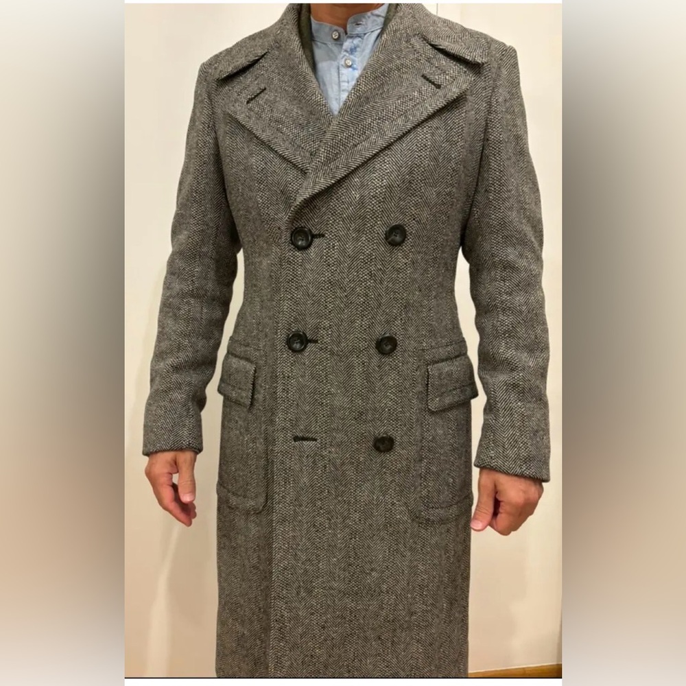 GUCCI HERRINGBONE MEN’S WOOL COAT